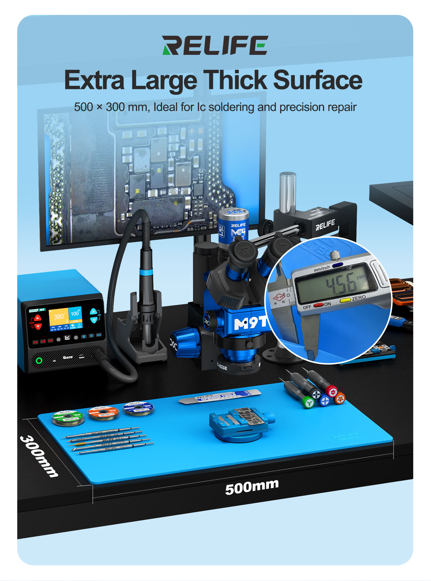 Bar Mat Rubber - RELIFE RL-004DS 300x500mm Large Silicone Repair