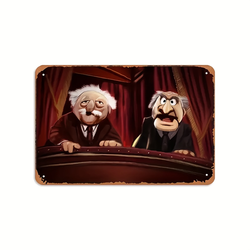 Home Bar And Theater - Statler & Waldorf Vintage Metal Wall