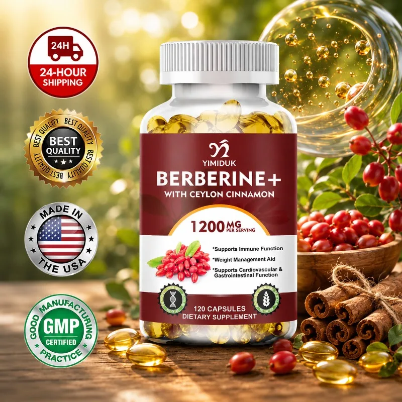 Bitters Bottle Set - High-Potency Berberine Capsules, with Cinnamon, Bitter