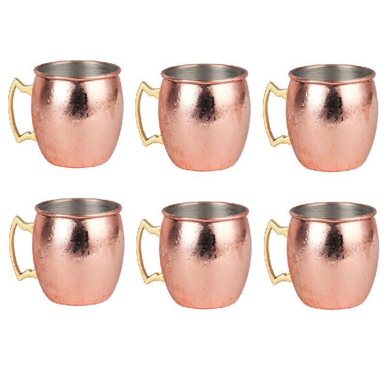 6Pcs 60ml Mule Copper Mugs Cup - огляд і ціна Mule Copper Mug