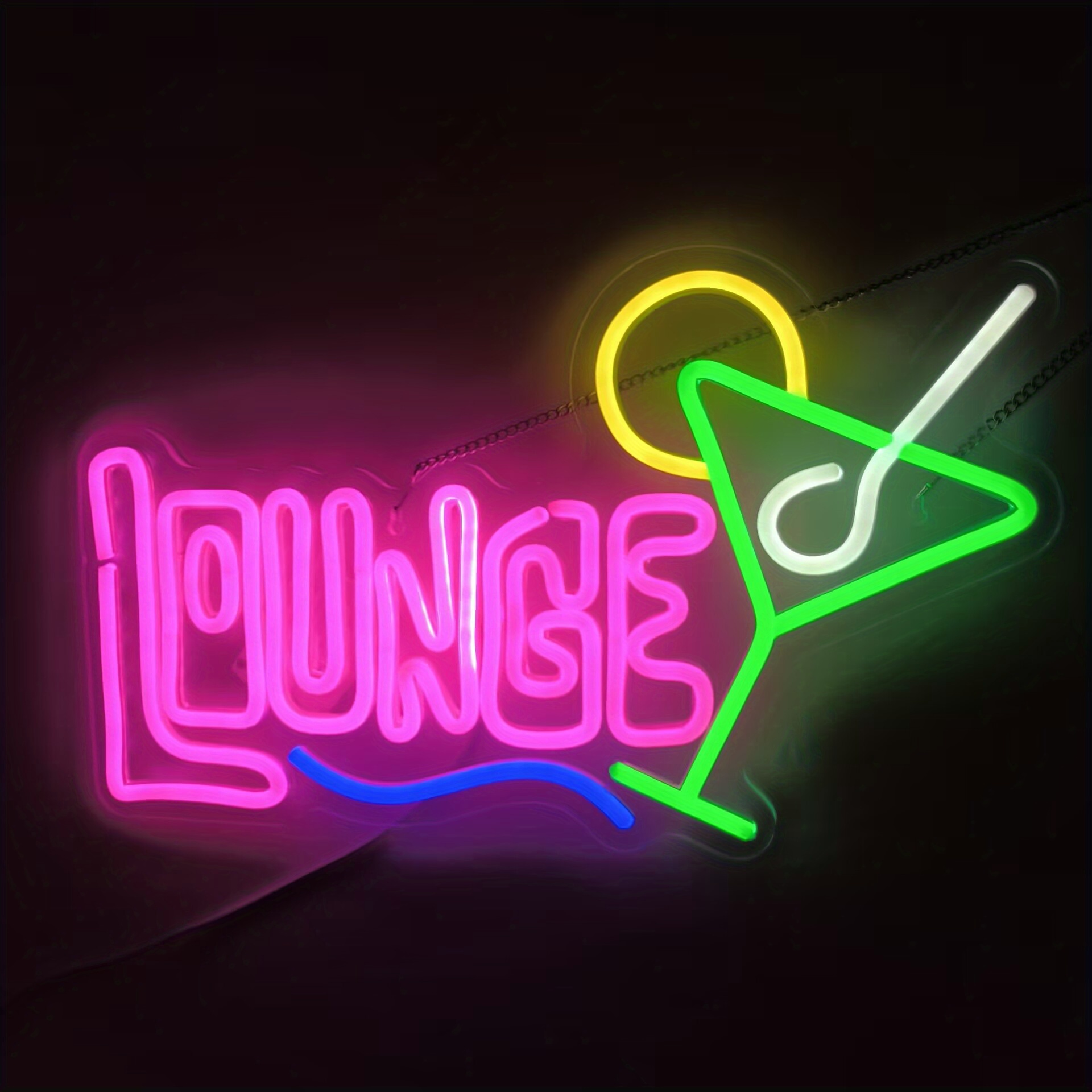 Lounge Neon Sign LED Wall Art  - огляд і ціна Home Bar Lounge