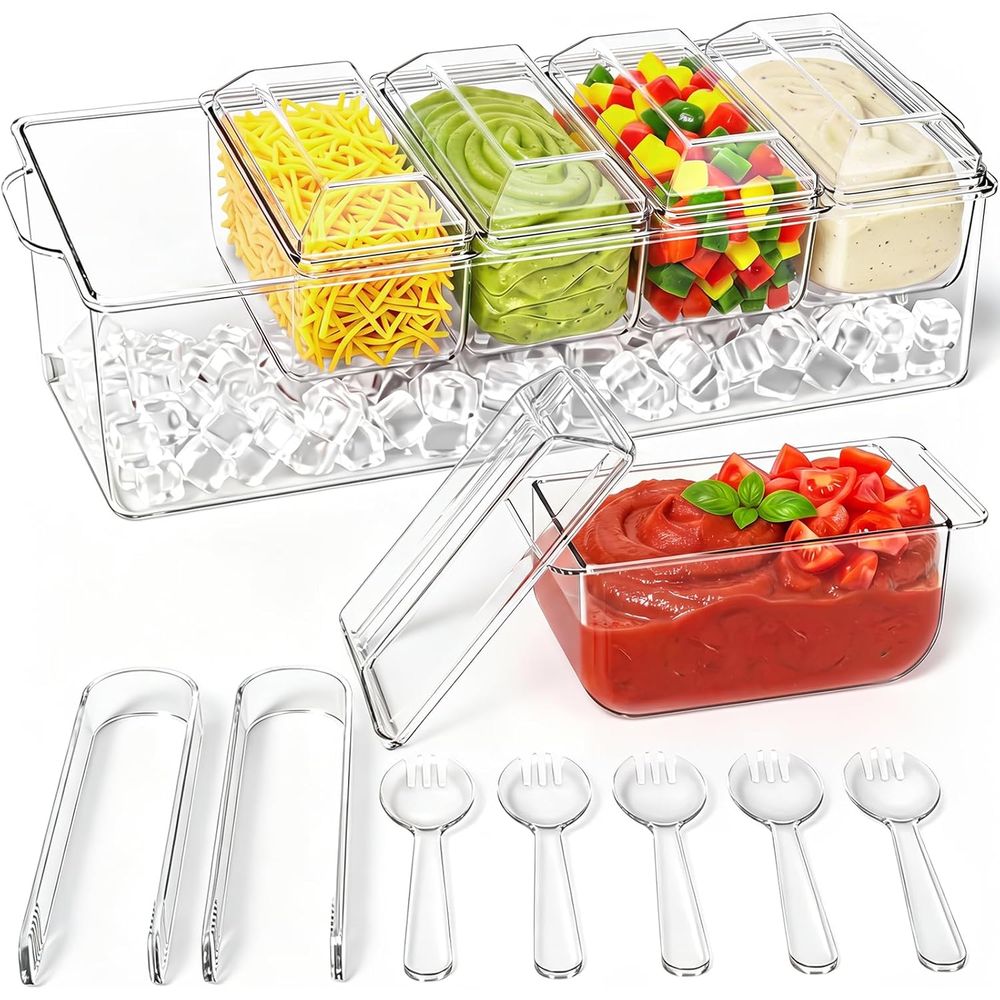 Condiment Tray, Chilled Server - огляд і ціна Garnish Tray Set