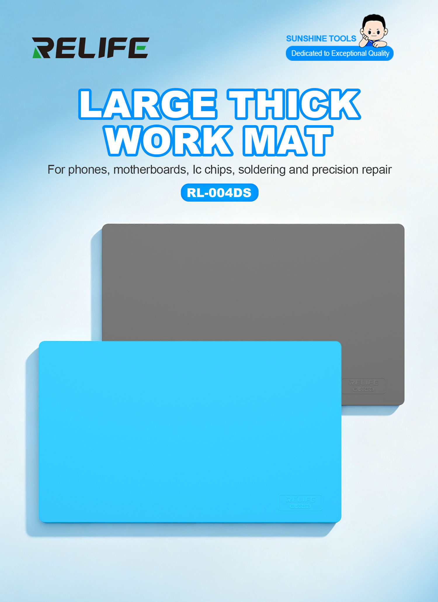 RELIFE RL-004DS 300x500mm Larg - огляд і ціна Bar Mat Rubber