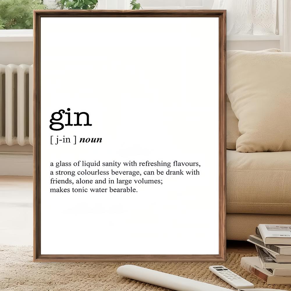 GIN Word Definition HD Wall Ar - огляд і ціна Home Bar Word