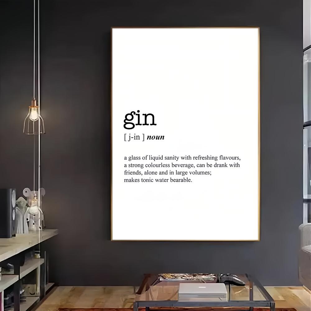 GIN Word Definition HD Wall Ar - огляд і ціна Home Bar Word